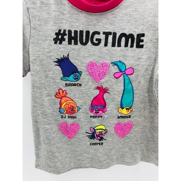 Brand New Trolls Hug‎ Time By Dream Works Girls Short Sleeve T-shirt Size 5 - Picture 2 of 7